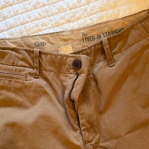 GAP Men's Lived-In Straight Chinos - Brown